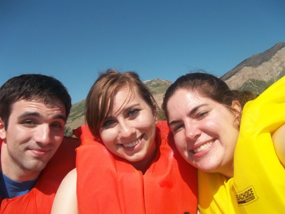 All of us canoe adventurers. It was very bright and sunny :) 