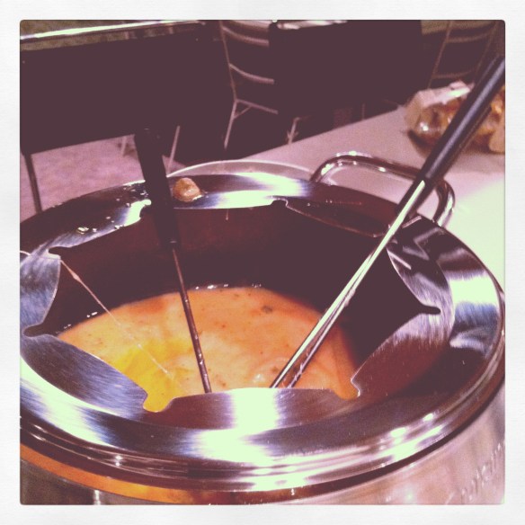 We didn't have kirsch so we had to experiment with some substitutions for this one.