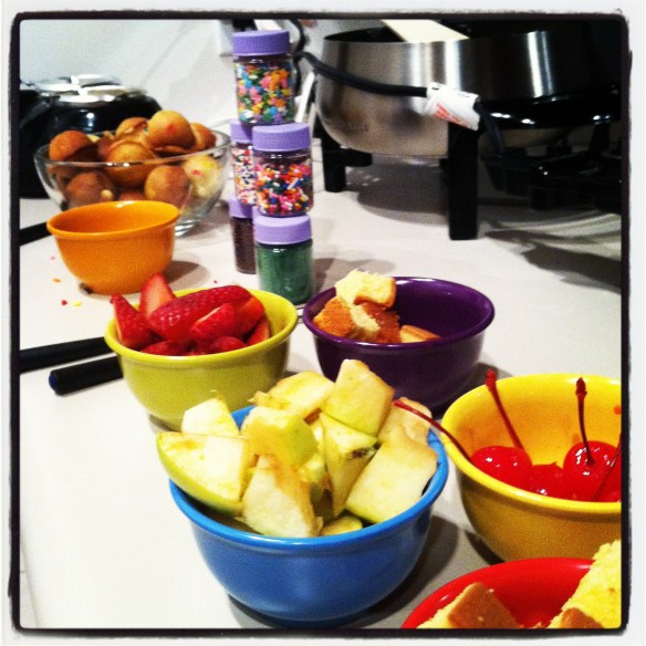 All the dessert dippers! The strawberries were especially amazing with the citrus fondue.