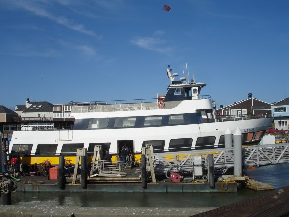 The boat! We did the Blue and Gold Fleet Bay Adventure. It was easy to get tickets and they got you a pretty good view of everything. If you want to actually go on an Alactraz tour you have to book a few weeks out and we didn't think far enough ahead. 