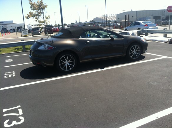 Our ride for the rest of vacation! We attempted to name her Beep-y which ended up Bebe, which ended with us actually not being cute at all and just calling it "the car" most of the trip. 