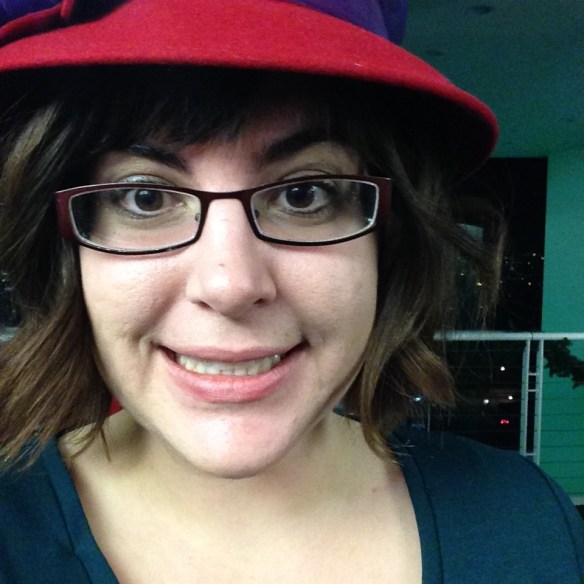 My red hat! If only you could see it properly (I was terrible about taking pictures that night). Carol lent this beauty to me for the night. 